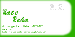 mate reha business card